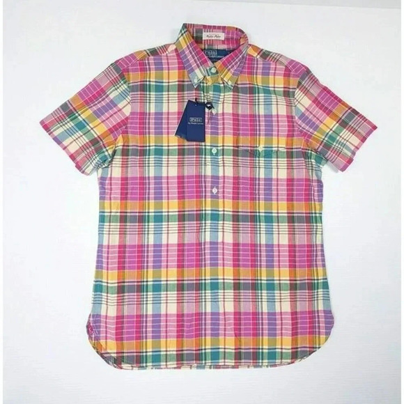 Polo Ralph Lauren Men Classic Fit Madras Poplin Popover Shirt Size XXL MSRP $148 - Picture 4 of 7